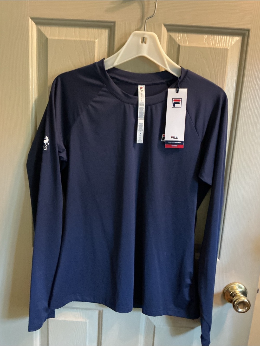 FILA ladies Navy Long-Sleeve Performance Shirt